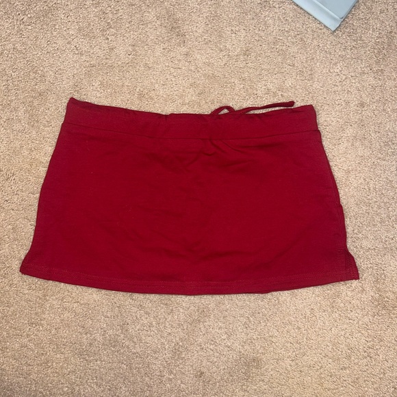 Red Micro Skort - Picture 2 of 5